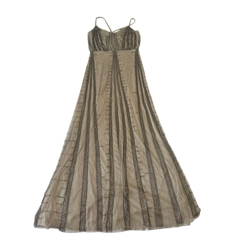 NWT ADRIANNA PAPELL LONG BEADED GOWN size 10